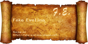 Feke Evelina névjegykártya