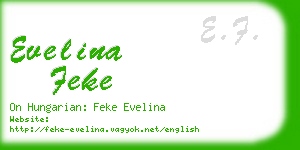 evelina feke business card